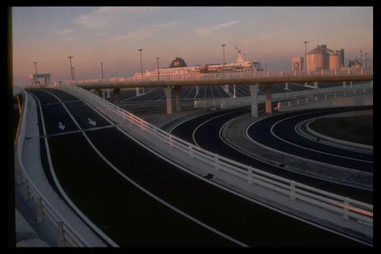 Illustration of Calais, France (1998) - Terminaux des ferries du port de Calais 