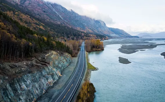 Route en Alaska