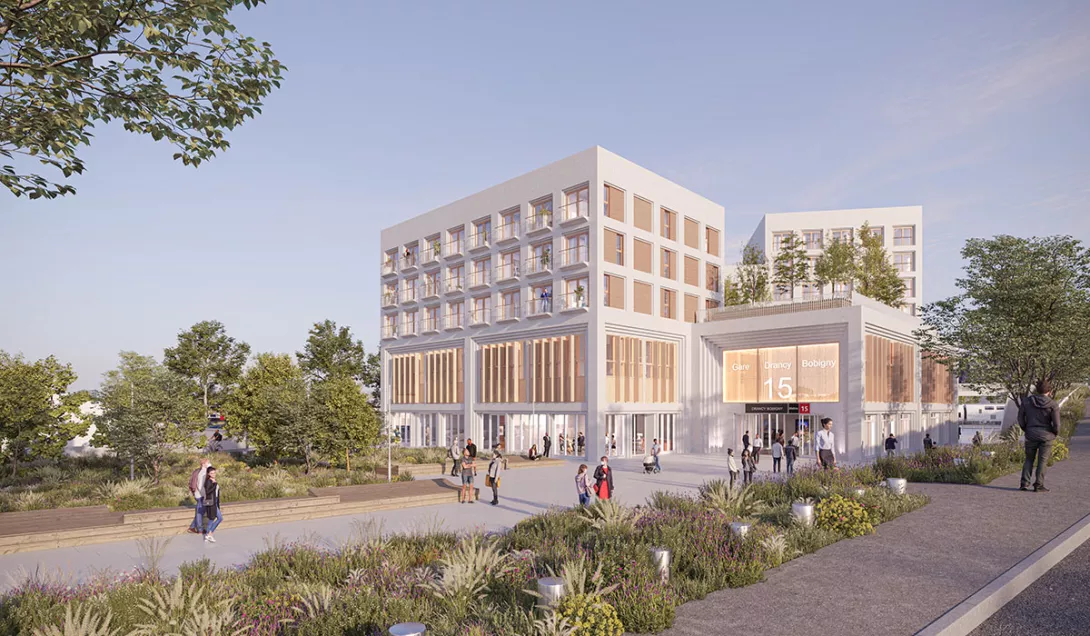 Illustration of The IRIS consortium, led by Bouygues Travaux Publics, to design and build line 15 East of the Grand Paris Express betwenn Bobigny and Saint-Ouen