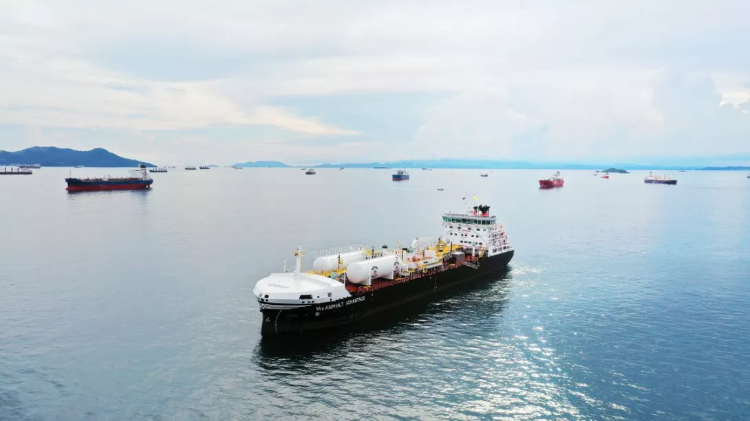 Illustration of Colas Takes Delivery of a New Bitumen Tanker to Enhance Its Bitumen Value Chain